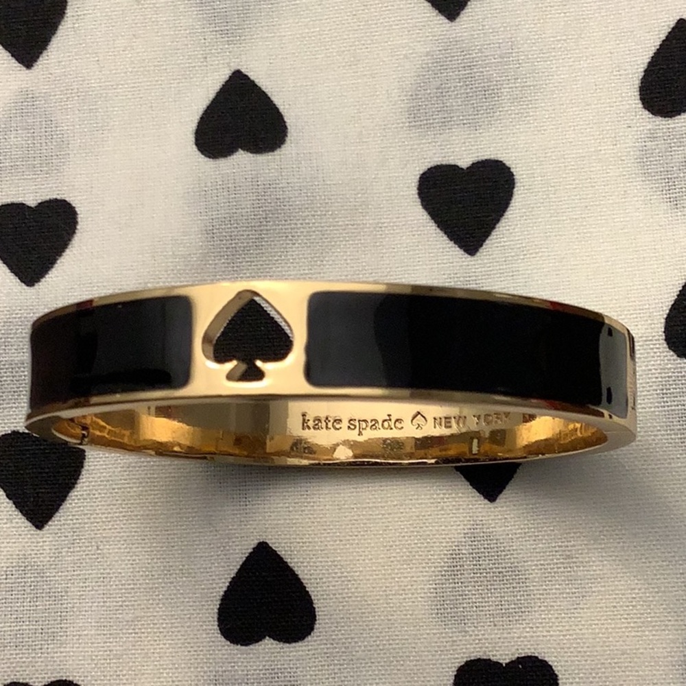 KATE SPADE ♠️ HOLE BLACK BANGLE BRACELET